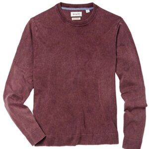 Borgo28 Burgundy Vintage Wash Cotton Crewneck Sweatshirt